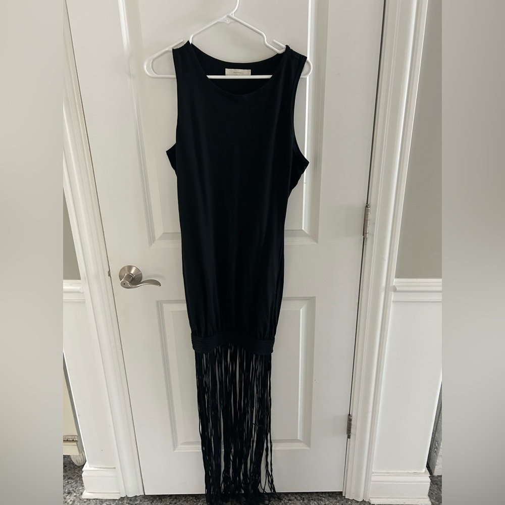 Faithfull Maceio Fringed Dress Black - Picture 2 of 5